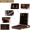 thumbnail image 3 of Writers Art Messenger Wood Box: Vintage Portable Wooden Art Box - Handmade Crossbody Postman Bag, Multifunctional Wood Easel Storage Case for Drawing & Sketching, 3 of 7