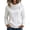 #0195-White, variant on Shihyeh Women's Cowl Neck Hooded Sweatshirt Long Sleeve Front Pocket Casual Warm Top for Women
