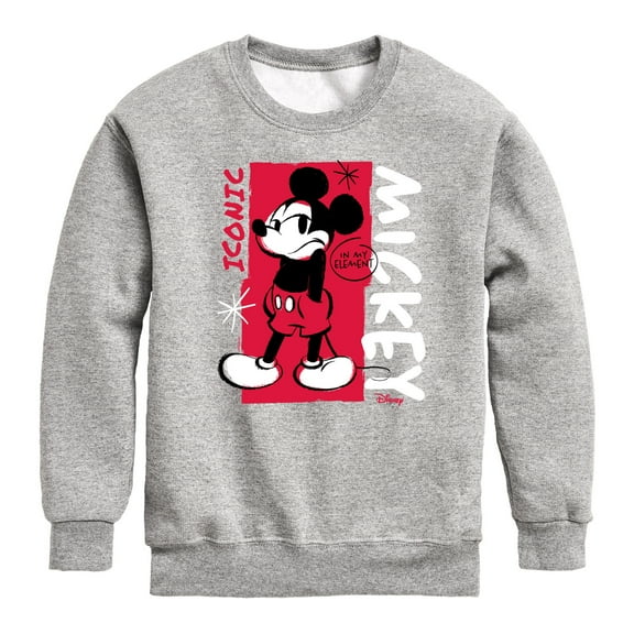 Disney - Mickey Iconic - Toddler & Youth Crewneck Fleece Sweatshirt