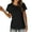 Black, variant on Aayomet Plus Size Tops For Women Women's Relaxed-Fit Short-Sleeve V-Neck Tunic,Orange M