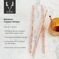thumbnail image 5 of Viski Stainless Steel Cocktail Straws, Drinking Straws, Set of 4, Copper, 5 of 6