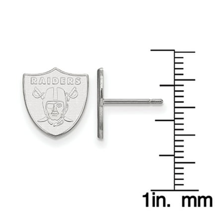 Oakland Raiders Jewelry - LogoArt® Sterling Silver Oakland Raiders XS Post Earring