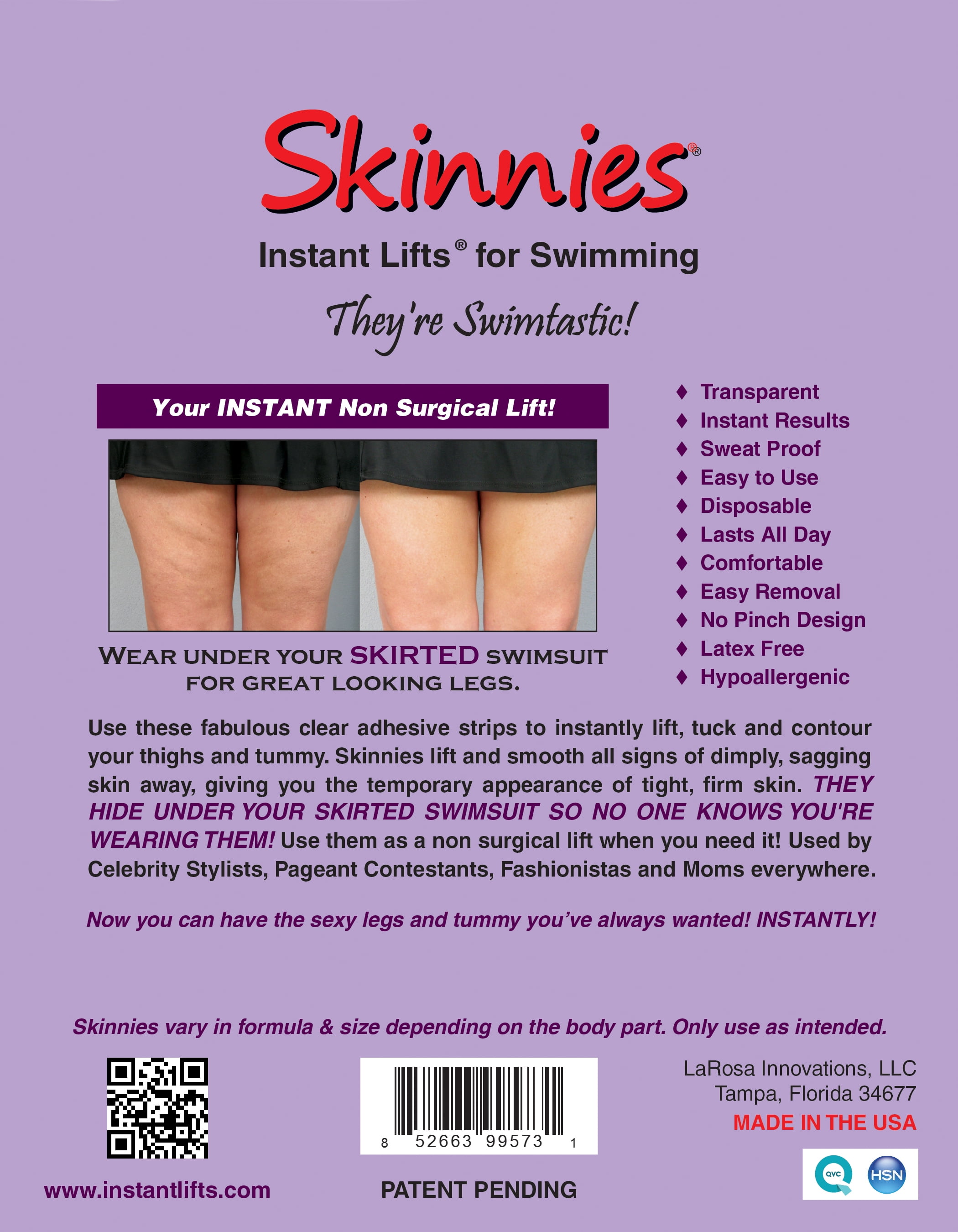 Women's Skinnies Instant Lifts Swimmers, 5 Pair