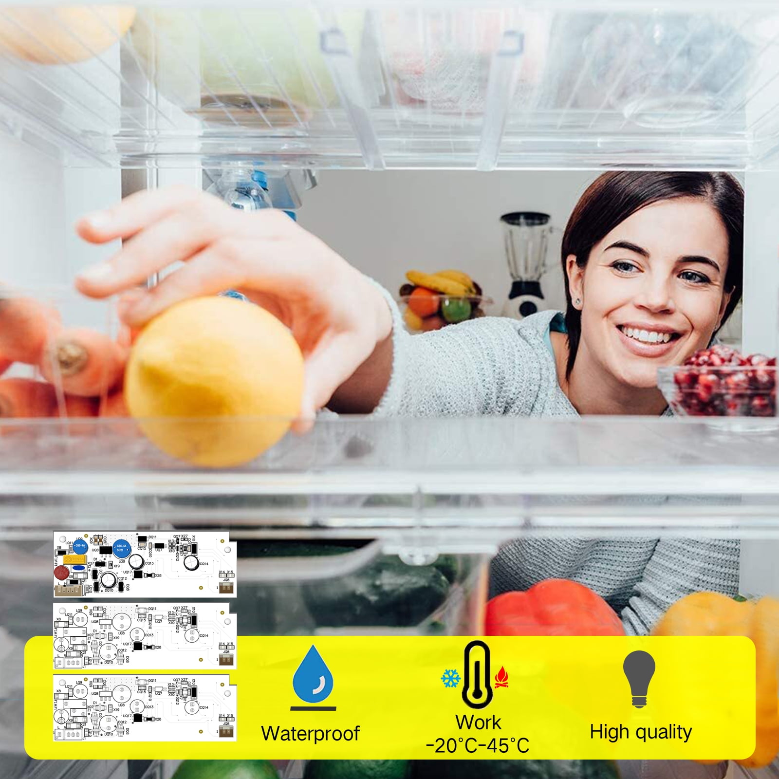 W10515058 led light 1PCS W10515057 Refrigerator led Light 2PCS Compatible for Kenmore Maytag Whirlpool refrigerator light Replacement WPW10515058 WPW10515057 No-Include Plastic Cover