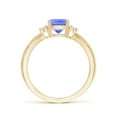thumbnail image 2 of ANGARA Natural 1.05 ct Tanzanite Split Shank Ring with Rope Detailing in 14K Yellow Gold for Women (Size-6mm) | December Birthstone, Anniversary, Jewelry Gift for Women | Natural Tanzanite Ring, 2 of 8