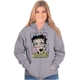 thumbnail image 3 of Betty Boop Sassy Cute Retro Toon Zip Hoodie Sweatshirt Women Brisco Brands S, 3 of 6
