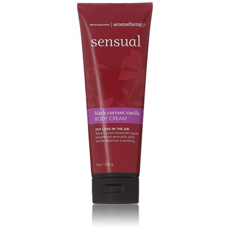 - Bath & Body Works 8 Ounce Body Cream Aromatherapy Sensual Black Currant Vanilla