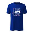 thumbnail image 1 of Waiimak T-Shirt à Manches Courtes pour Hommes, Imprimé Amour Décontracté, Col Rond, 1 of 2