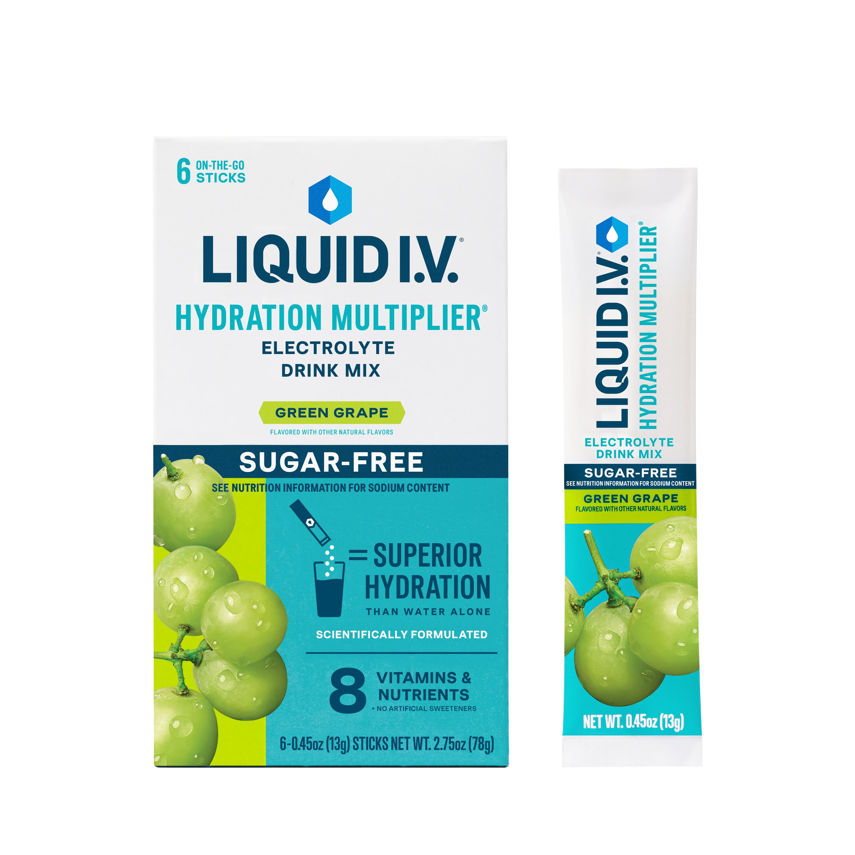 Liquid I.V.® Green Grape Sugar-Free Hydration Multiplier