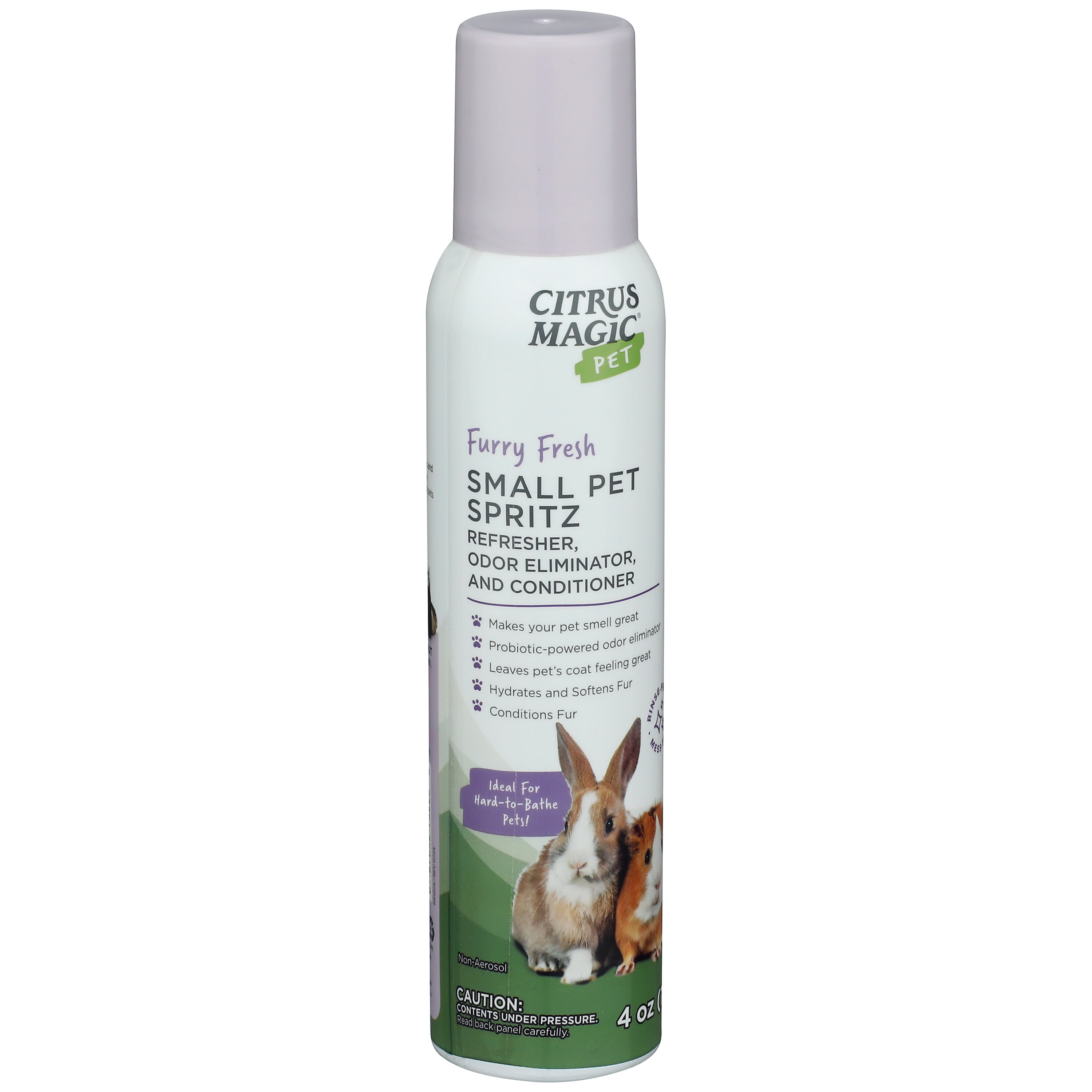 Citrus Magic Pet Small Pet Spritz Refresher, Odor Eliminator, and Conditioner, Furry Fresh, 4-Ounce