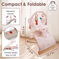 thumbnail image 7 of Tiny Marvels Baby Bouncer Seat 0–12 Months, Ergonomic Portable Design with 3-Point Harness, Soothing Music & Removable Toy Bar, Foldable Baby Seat for Newborns & Toddlers Under 20 lbs, 7 of 7