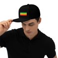 thumbnail image 7 of Flat Bill Brim Hat Adjustable Baseball Cap Rastafari Flag Mens Women Snapback Trucker Hat, 7 of 7