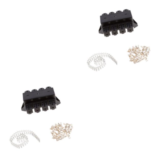 Riwesomey Vehical 20way Fuse Holder 8-Way Relay Block Socket Fusebox Distribution Tipo 1 2piezas