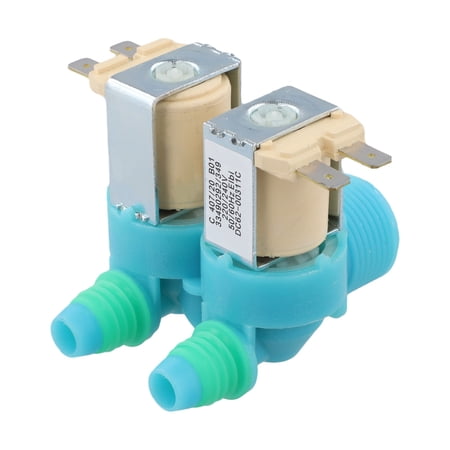 Water Inlet Solenoid Valve for Samsung Washing Machines, DC62-00311C Replacement, 220/240V 50/60Hz Dual-Head Hot & Cold Valve, Plastic-Metal Construction