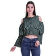 thumbnail image 1 of Moomaya Plus Size Cold Shoulder Top Printed Ladies Tops Blouses Women Party Tops, 1 of 4