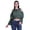 Blue, variant on Printed Casual Long Sleeve Tops Women Cold Shoulder Ruffle Sleeves Top