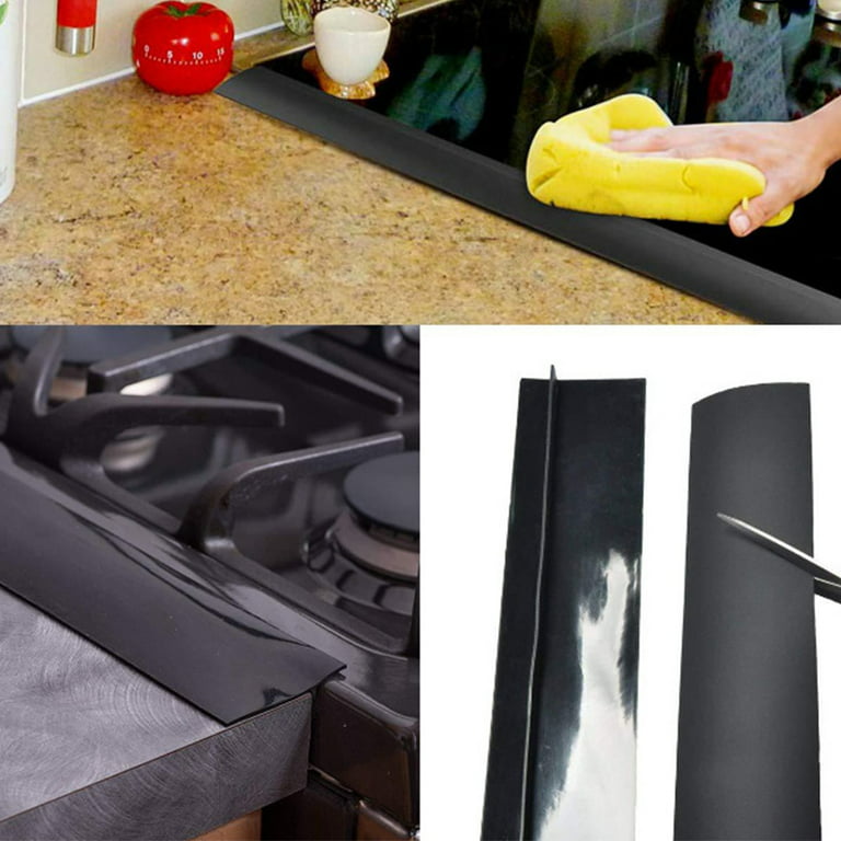 1PCS/2PCS Silicone Kitchen Stove Gap Cover Flexible Oven Guard Spill Seal  Filler Kitchen Stove Cover Silicone Kitchen Accessories