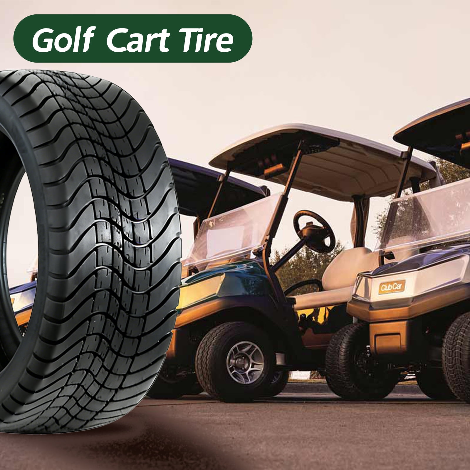 Hi-Run 2 Set P825 205/65-10 6PR Turf Safe Tubeless Golf Cart Tires