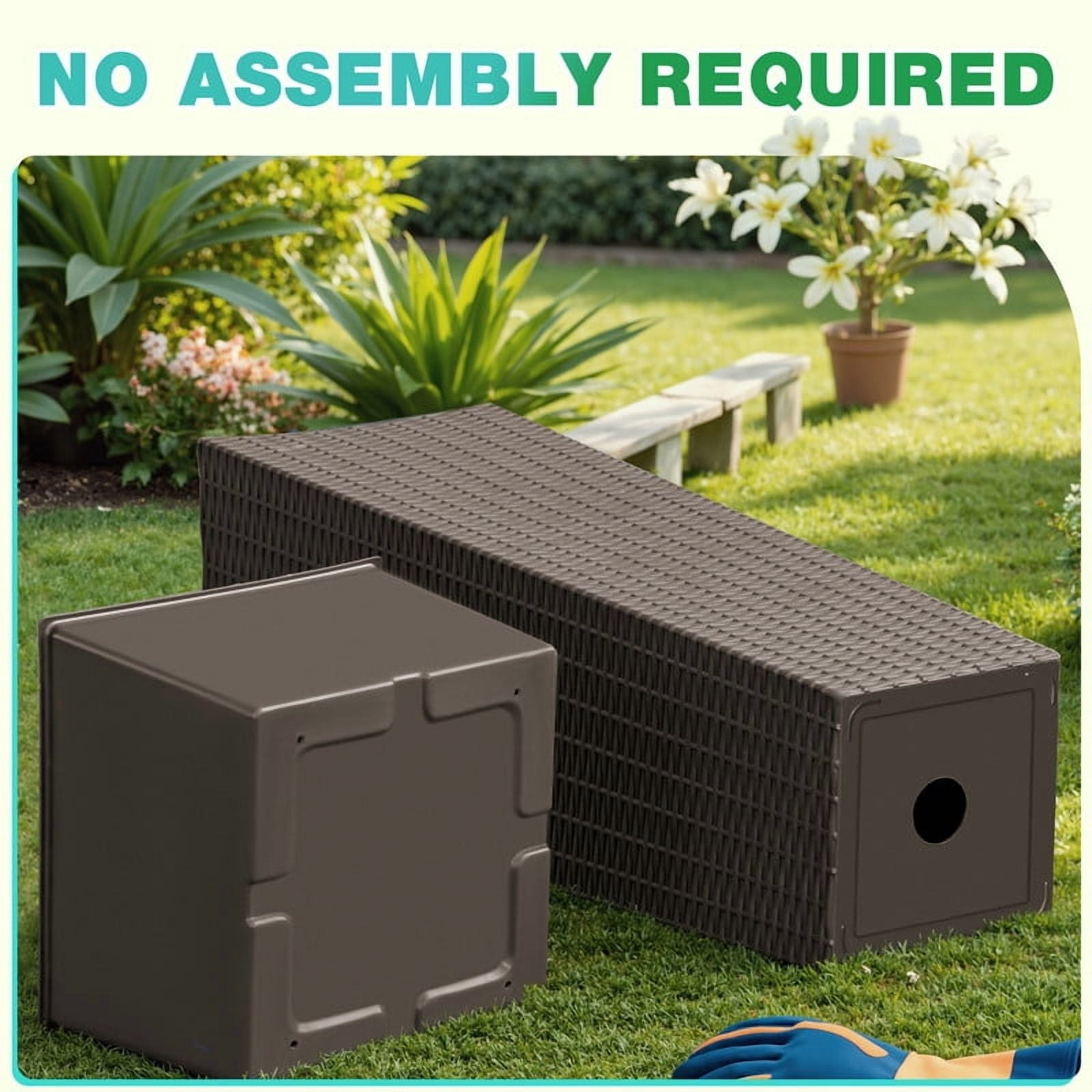 Devoko 32" Tall Planters for Outdoor Plants Set of 2, Woven-Textured Outdoor Plant Pots for Patio, Front Porch