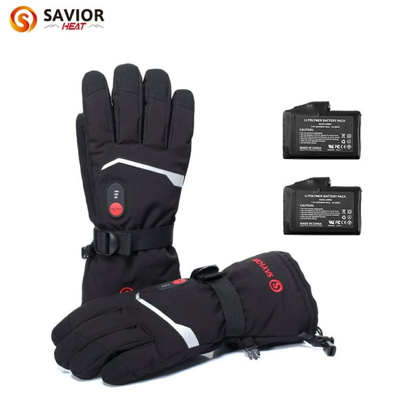 Savior Heat Men Women Winter Gloves Electric Heated Gloves 7.4V Hand Warmer ,Touch Screen Fingers, Riding Biking Skiing Fishing Working