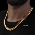 thumbnail image 5 of Cadenas Eslabon Cubano Para Hombres Mujeres Collares De Acero Inoxidable Color Dorado Oro, 5 of 7