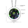 thumbnail image 4 of Gem Stone King 925 Sterling Silver Green Mystic Topaz Pendant Necklace for Women (1.00 Cttw, Round 6MM, with 18 inches Chain), 4 of 4