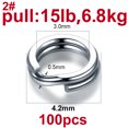thumbnail image 1 of BLUEBROOK 100pcs Fishing Ring 3.7-14mm High Quality Stainless Steel Split Rings Double Circle Round Snap Pesca Accessories size2, 1 of 6