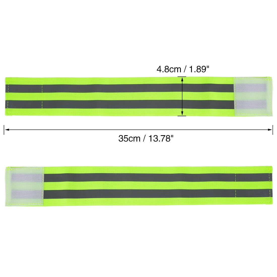 2pc Reflective Hook Loop LED Arm Band Elastic Strap 3M Scotch Reflector