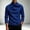 Blue, variant on Men's Cowl Neck Long Sleeve Pullover Draped Neck Stretch Knit Relaxed Fit Casual Sweater Top for Fall Winter Layering