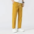 thumbnail image 6 of YUELONGHU Adult Men Casual Pants Casual Pants for Men Men's Fashionable Elastic Loose Pants Casual Ice Silk Elastic Straight Leg Pants Jogging Sports Pants, 6 of 6