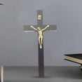 thumbnail image 3 of con soporte Cruz Crucifijo Jesús Cruz hecha Decoración Oración Decoración hogar Estatuil en 3D para dormitorio Macarena Crucifijo de pie, 3 of 8