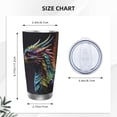 thumbnail image 4 of Salouo Dragon with Colorful Tail Print 20oz Tumbler with Lid,Stainless Steel Vacuum Insulated Tumbler Durable Insulated Coffee Mug Thermal Cup with Splash Proof Sliding Lid-Straw Three-piece Set, 4 of 8