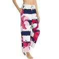 thumbnail image 2 of Uemuo Pink Flamingos Pattern Women's Wide Leg Palazzo Lounge Pants with Pockets Light Weight Loose Comfy Casual Pajama Pants-Large, 2 of 9