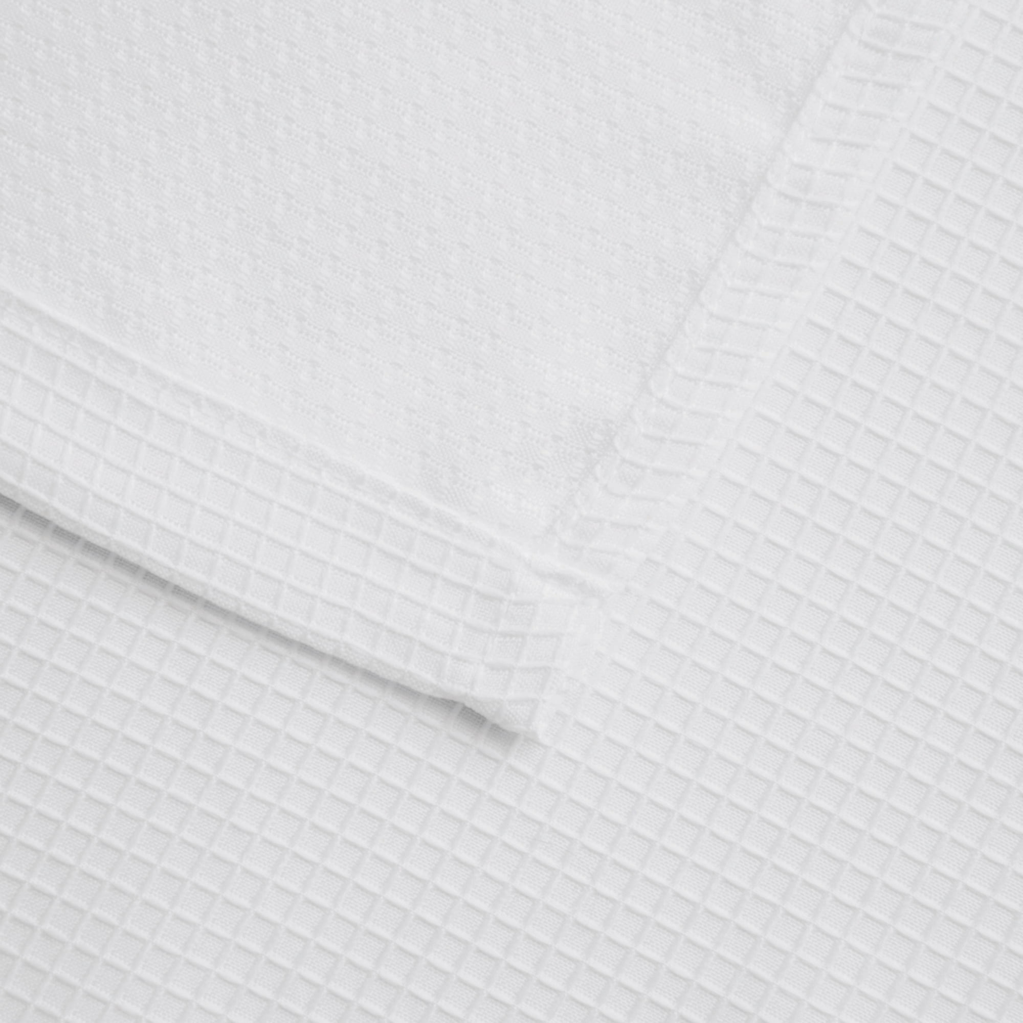 Mainstays Waffle-Weave Fabric Shower Curtain, Textured Cotton Blend with Recycled Polyester, 72” x 72”, Arctic White