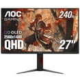 thumbnail image 1 of Restored AOC Q27G4ZDR QD OLED 26.5" 2K QHD (2560 x 1440) 240Hz Gaming Monitor,Black (Refurbished), 1 of 8