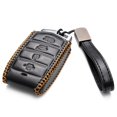 thumbnail image 2 of Vitodeco Leather Key Fob Case Compatible for 2017-2020 Genesis G70, G80, G90, Tailgate, 4-Button, Black, 2 of 6