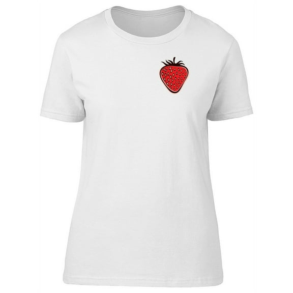 Upperside Strawberry Cartoon T-Shirt Women -Image by Shutterstock, Female Small