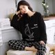 thumbnail image 1 of Conjunto de 2 piezas de pijama para mujer, ropa de dormir informal, manga larga, cuello redondo, traje suelto, pantalones y camisetas a cuadros, primavera y otoño, 1 of 4