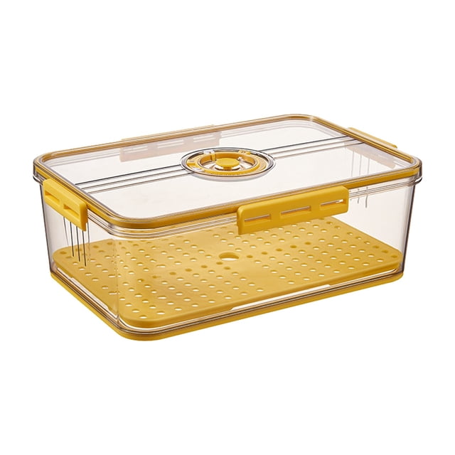 Clearance Items,npkgvia Food Storage,Storage Box,Bread Airtight Bread For Kitchen Counter Time Recording Bread Box With Lid Plastic Bread With Air Bread Loaf For Bun Sandwich,Kitchen Storage,Yellow