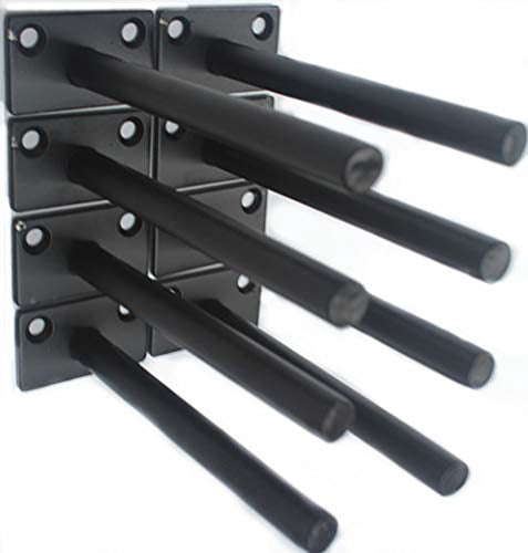 12 5" Black Solid Steel Floating Shelf Bracket Blind Supports - Brackets For Wood Shelves Concealed Support Screws And Wall Plugs Included