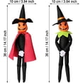 thumbnail image 3 of Halloween Pumpkin Elf Doll,14Inch Handmade Stuffed Pumpkin Elf Toys with Black Hat,White Gloves,Dresses,and Cape for Halloween and Autumn Harvest Holiday Tabletop Home Decorations, 3 of 9