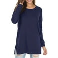 thumbnail image 2 of Women's Long Sleeve T-Shirt WCJM Women's Casual Long Sleeve Tee Basic Wardrobe Top Women Blending Shirts, 2 of 4