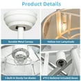 thumbnail image 6 of Costway 20'' Caged Bladeless Ceiling Fan with Light Reversible Motor & Remote Control, 6 of 8