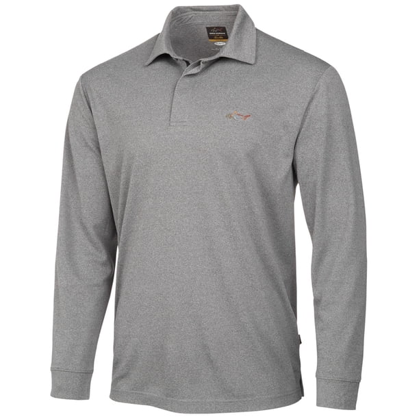 Polo de rugby Greg Norman para hombre con protección UV gris mediano