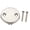 Nickel Brushed, variant on Universal Bathtub Overflow Drain Face Plate 2 Hole Tub Overflow Drain Plate Matching Screws(Chrome)