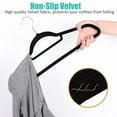 thumbnail image 4 of Black Velvet Hangers 10 Pack, Premium Clothes Hangers Non-Slip Felt Hangers, 4 of 16