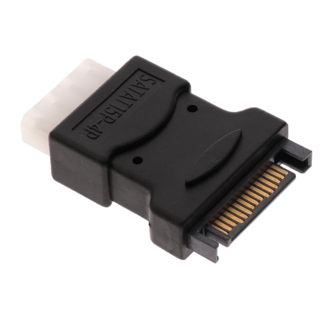IDE de → Conector Convertidor Adaptador de Corriente de 15 pines Conveniencia de Intercambiabilidad Soledad Convertidor de potencia SATA ABS