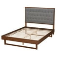 thumbnail image 4 of Baxton Studio Bryn Classic and Traditional Grey Fabric and Walnut Brown Finished Wood King Size Platform Bed, 4 of 11