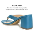 thumbnail image 2 of Journee Collection Womens Alika Slip On Block Heel Sandals, 2 of 6
