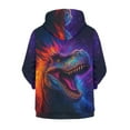 thumbnail image 2 of Uourmeti Cool Dinosaur Galaxy Boys Youth Sports Jacket Hoodie Zip Up Long Sleeve with Pockets Lightweight Athletic Wear Size 10-12, 2 of 6